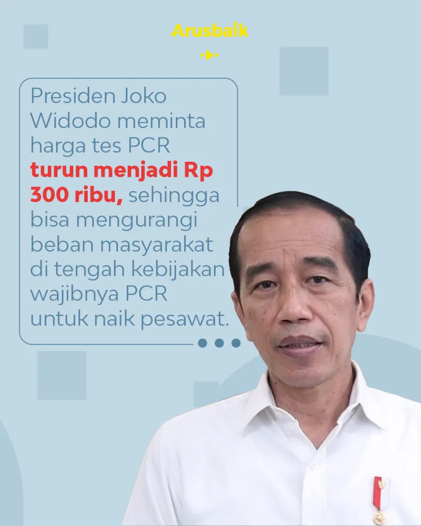 Presiden Minta Harga PCR Turun, Akan Wajib Di Semua Transportasi