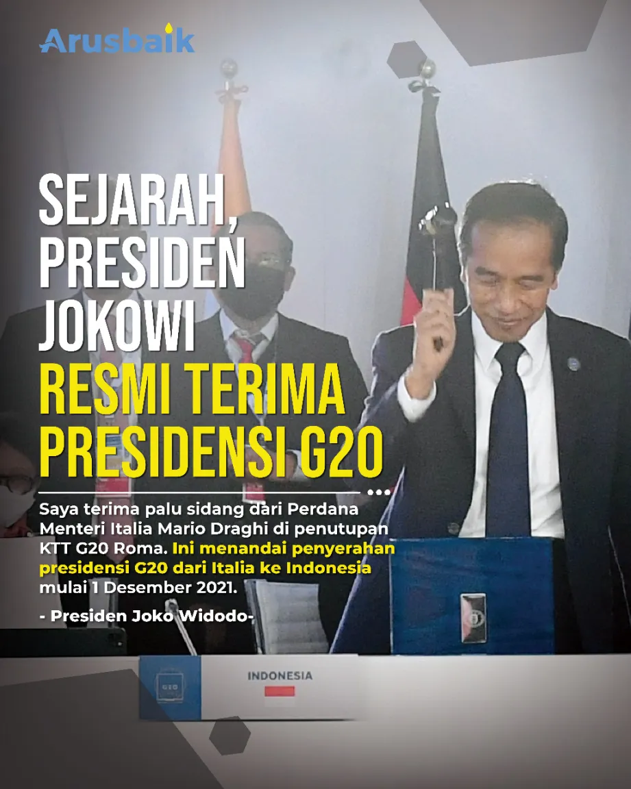 Sejarah, Presiden Jokowi Resmi Terima Presidensi G20