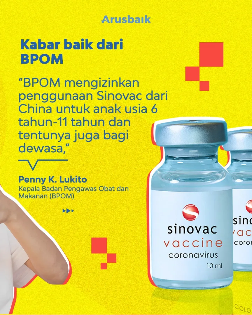 Sah! Sinovac Aman Untuk Vaksinasi Anak Usia 6-11 Tahun
