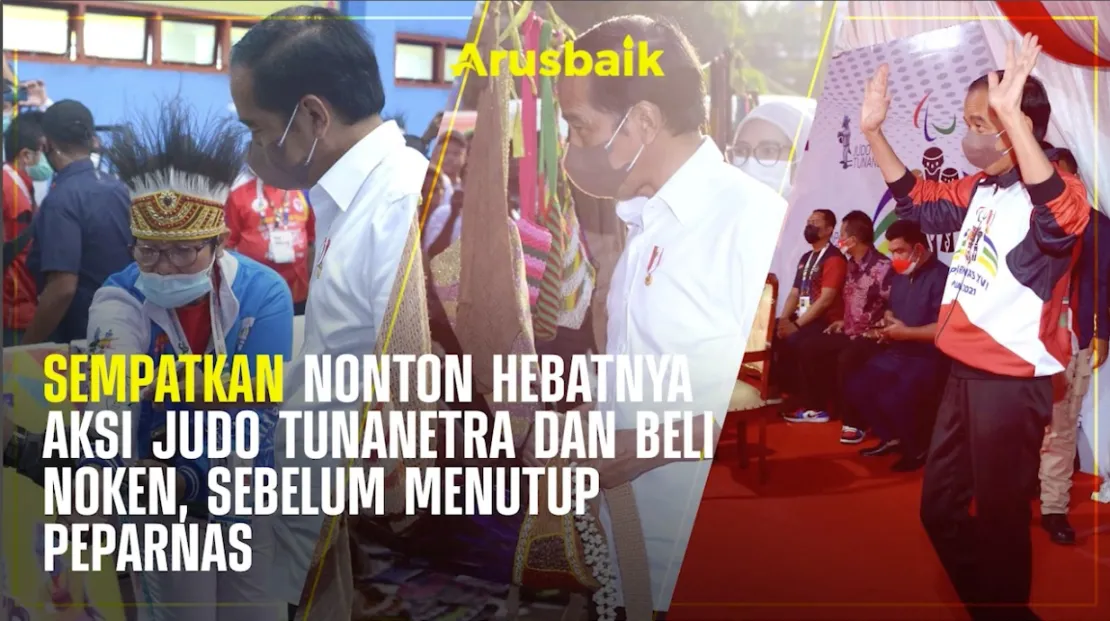 Sempatkan Nonton Hebatnya Aksi Judo Tunanetra Dan Beli Noken, Sebelum Menutup Peparnas