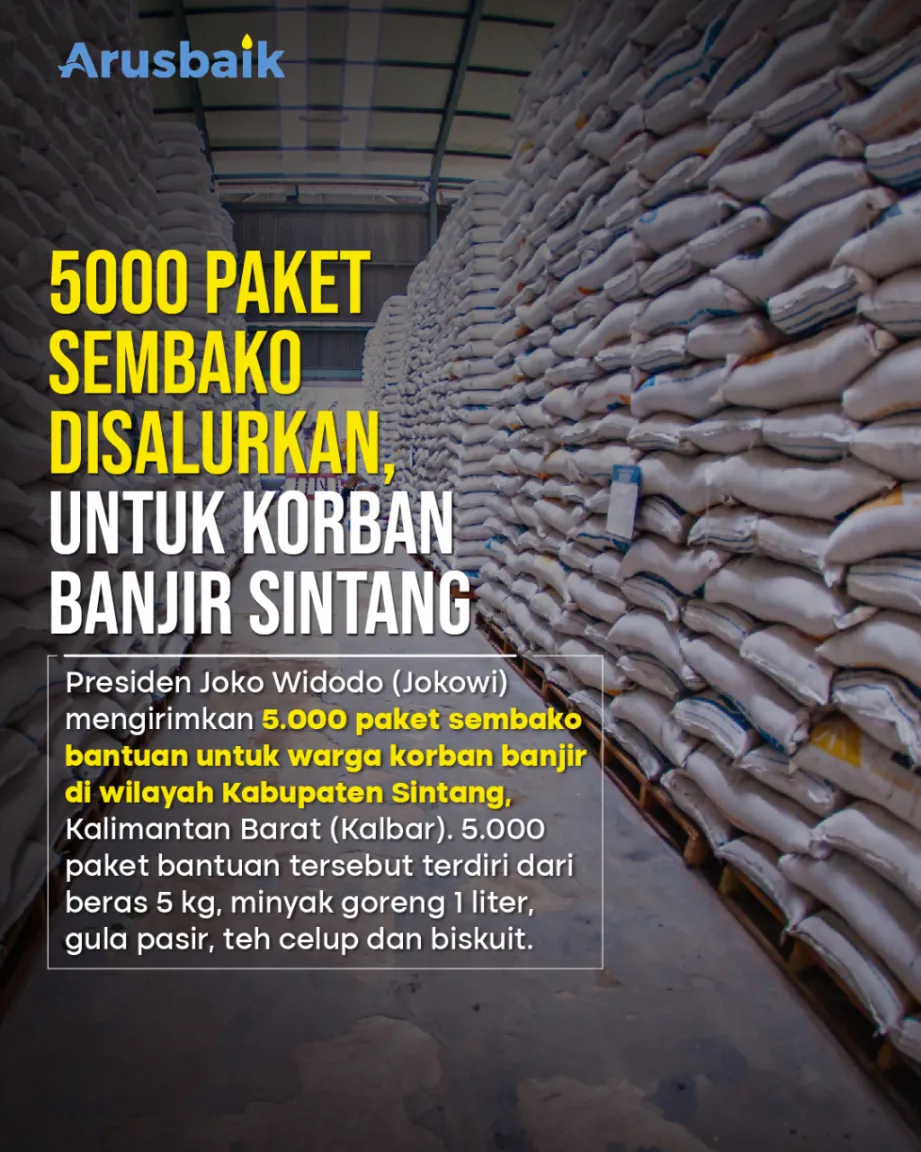 5000 Paket Sembako Disalurkan, Untuk Korban Banjir Sintang