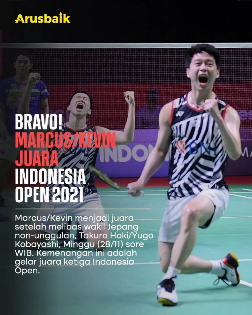 Bravo! Marcus/Kevin Juara Indonesia Open 2021