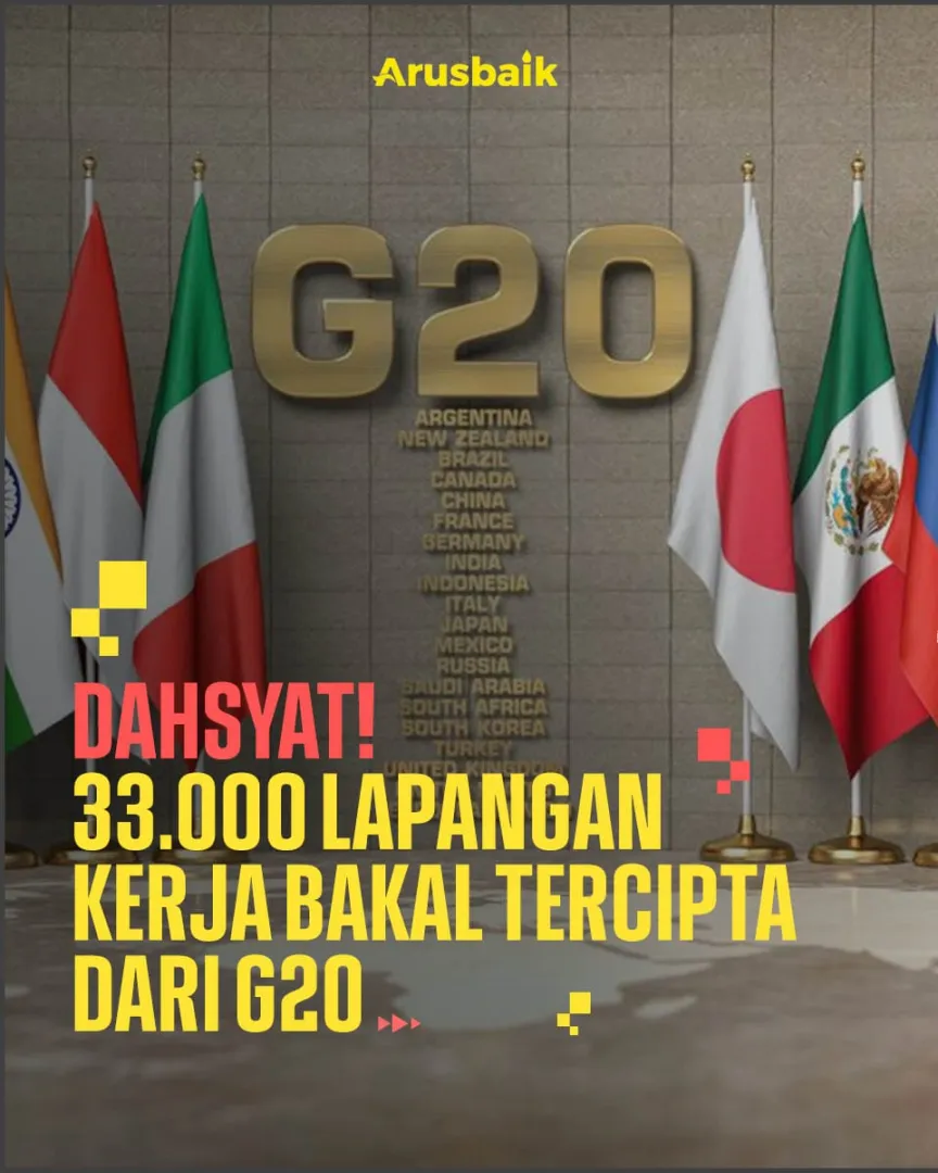 Dahsyat! 33.000 Lapangan Kerja Bakal Tercipta Dari G20