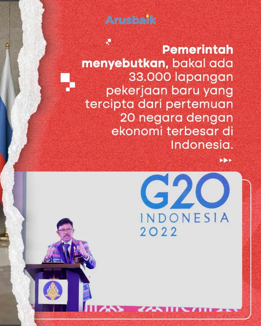 Dahsyat! 33.000 Lapangan Kerja Bakal Tercipta Dari G20