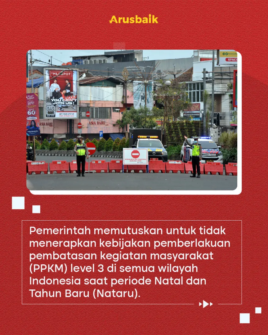 Kasus Covid-19 Semakin Landai, PPKM Level 3 Nataru Tidak Jadi Dipakai