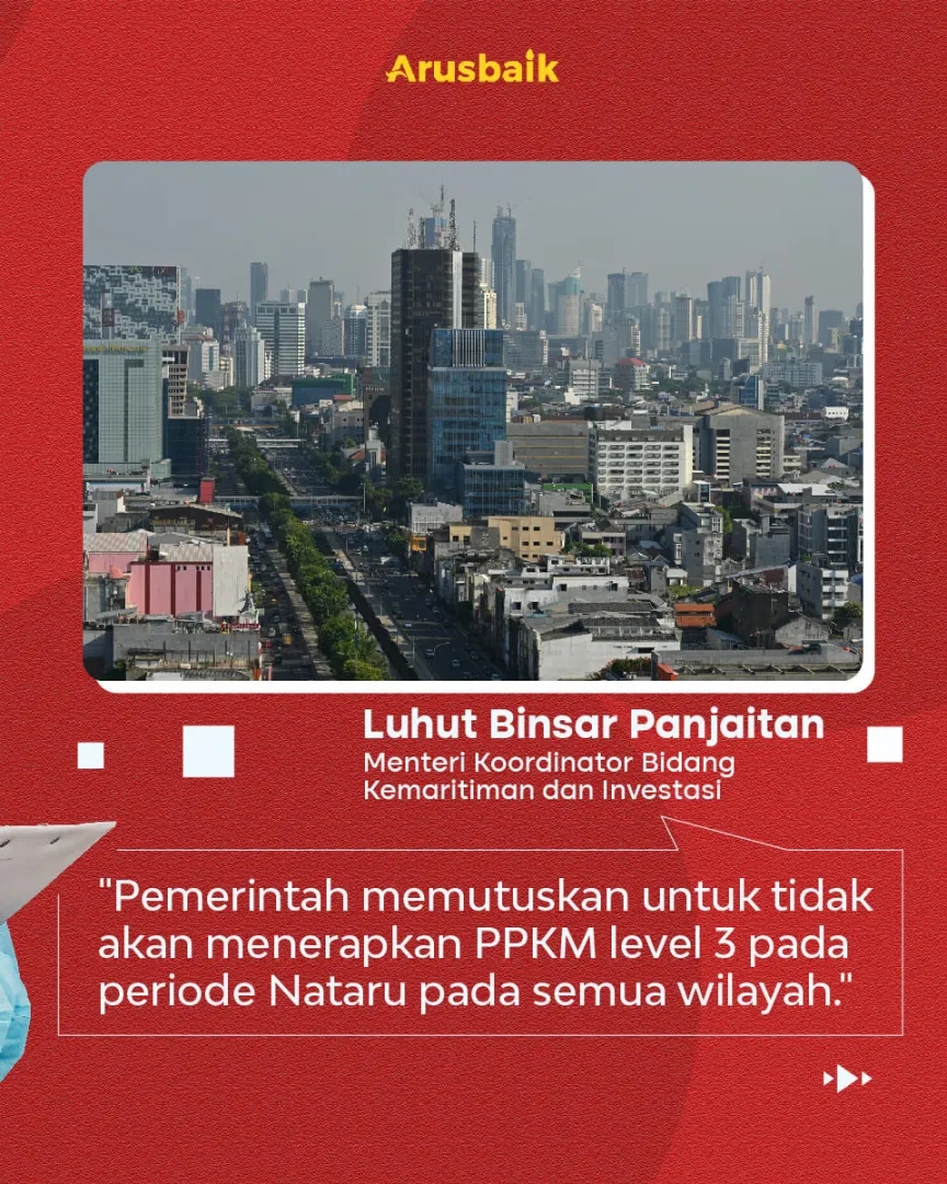 Kasus Covid-19 Semakin Landai, PPKM Level 3 Nataru Tidak Jadi Dipakai