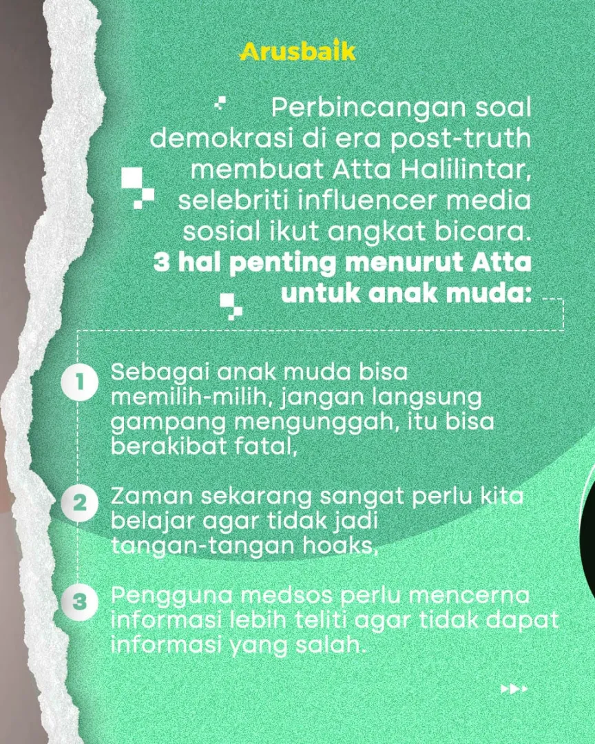 Atta Halilintar : Zaman Sekarang Kita Perlu Belajar Agar Tidak Jadi Tangan-Tangan Hoaks