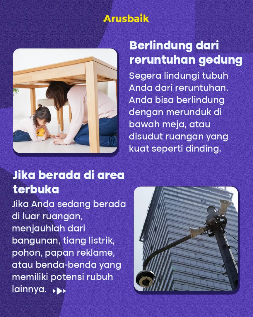 Tetap Tenang, Lakukan Hal Ini Ketika Gempa Menggoyang