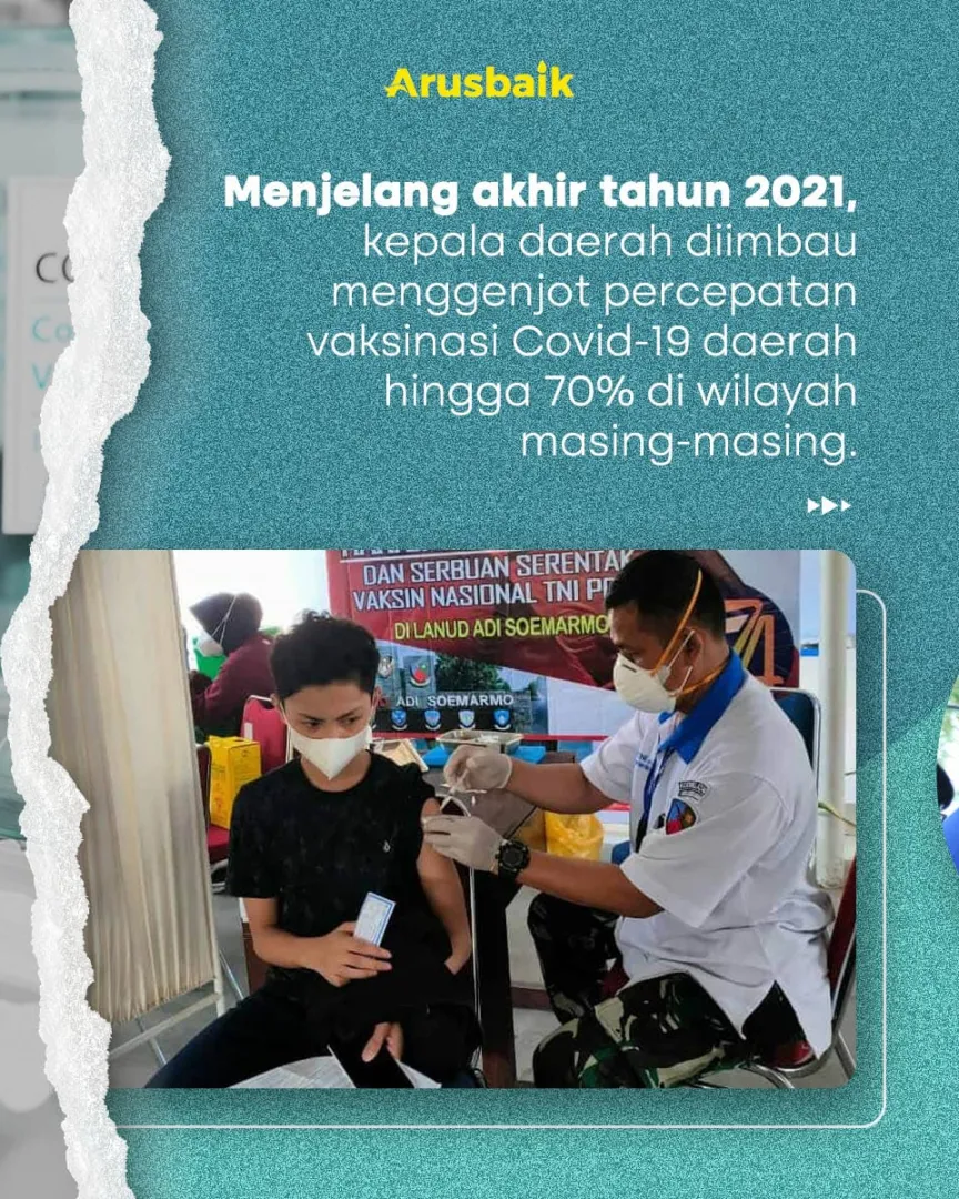 Kepala Daerah Diminta Gaspol Kejar Target Vaksinasi Covid-19