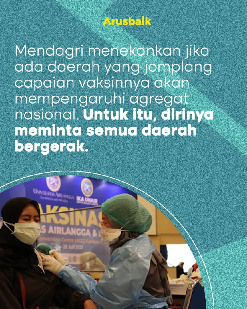 Kepala Daerah Diminta Gaspol Kejar Target Vaksinasi Covid-19