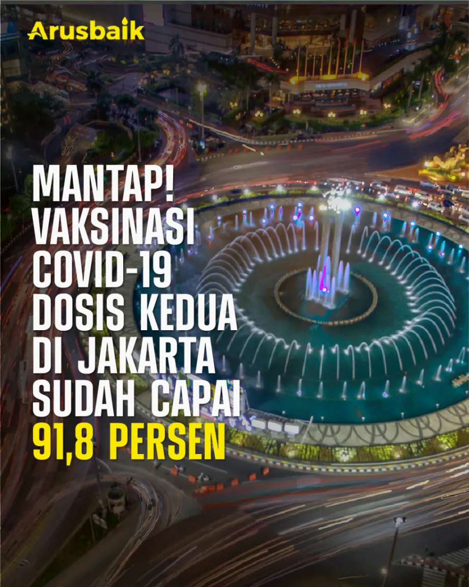 Mantap! Vaksinasi Covid-19 Dosis Kedua Di Jakarta Sudah Capai 91,8 Persen