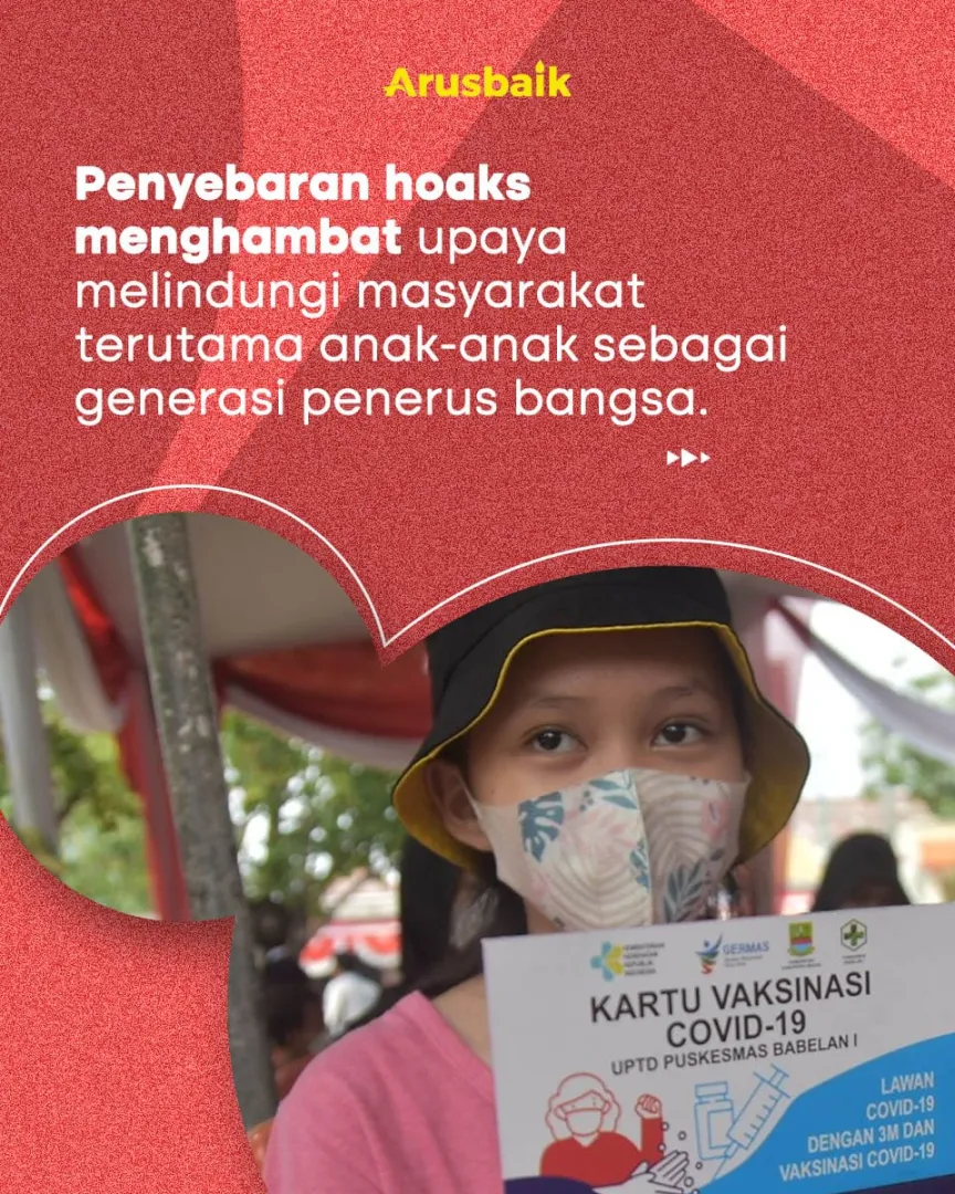Stop! Sebar Hoaks Soal Vaksinasi Covid-19 Anak