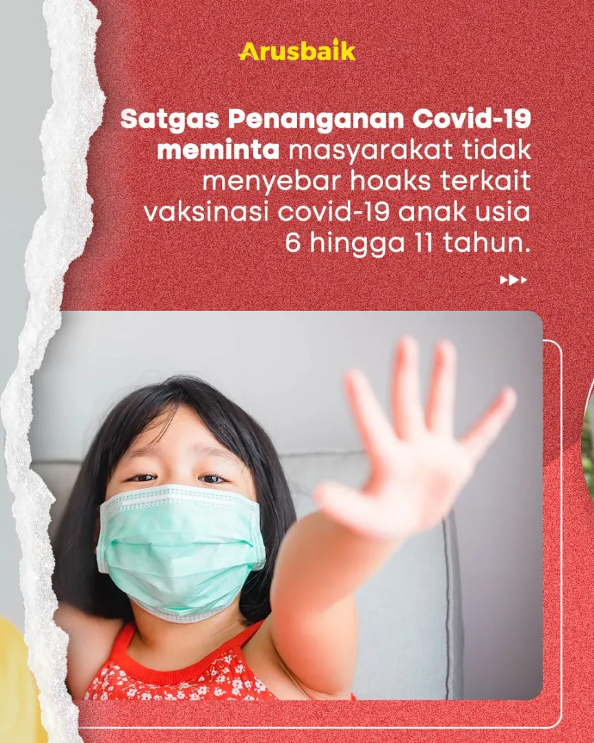Stop! Sebar Hoaks Soal Vaksinasi Covid-19 Anak
