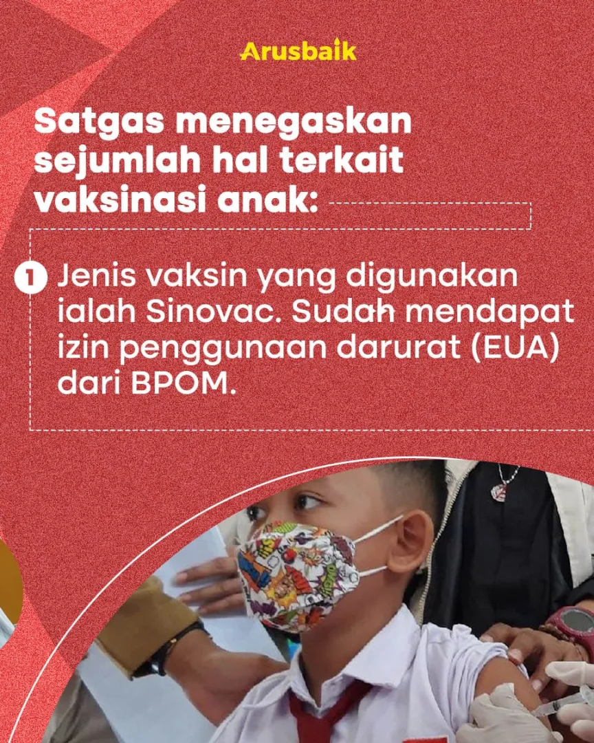 Stop! Sebar Hoaks Soal Vaksinasi Covid-19 Anak