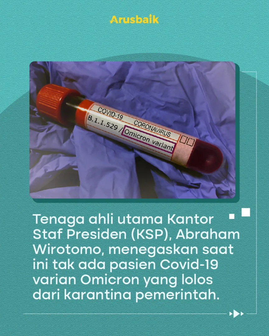 Pemerintah Awasi Pasien Omicron, Jangan Sampai Ada Yang Lolos