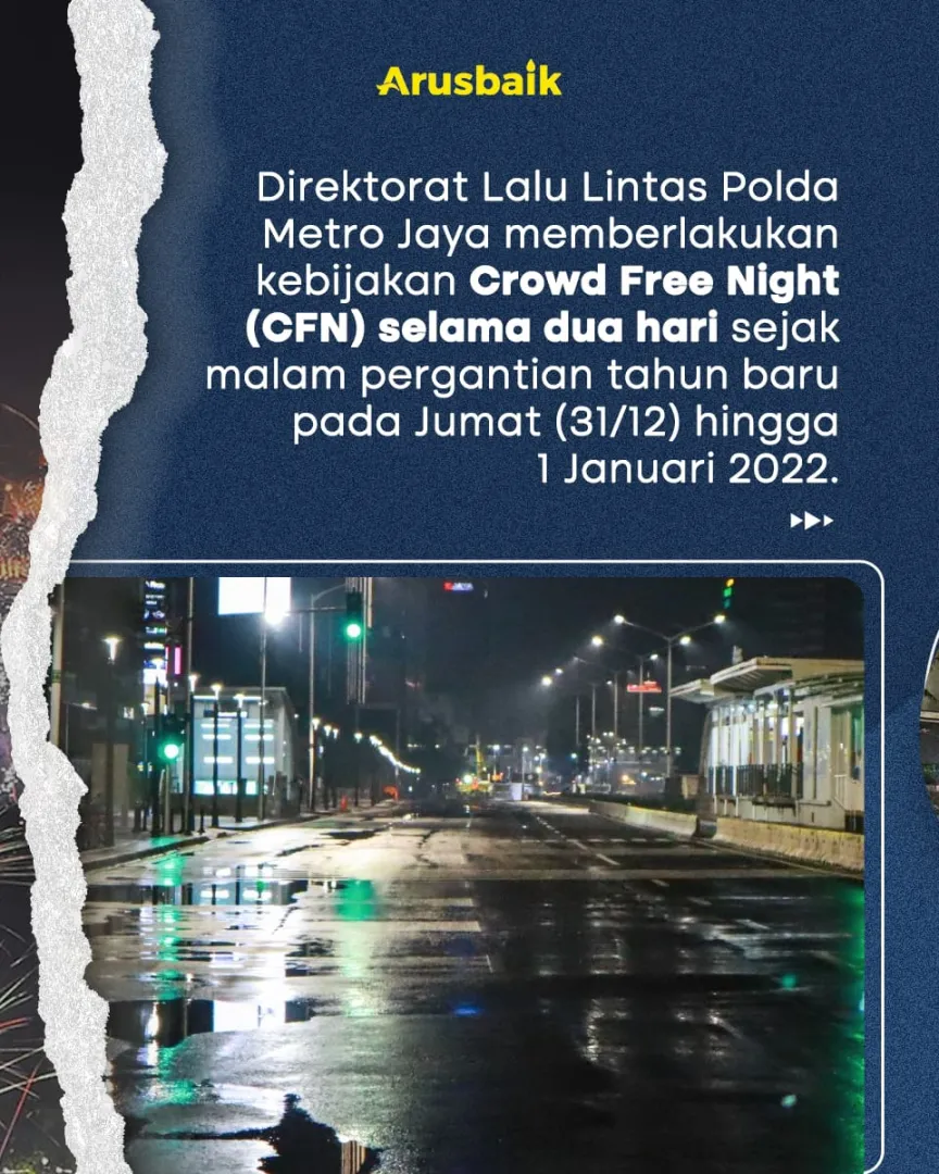 Antisipasi Kerumunan Malam Tahun Baru, Polisi Terapkan Crowd Free Night