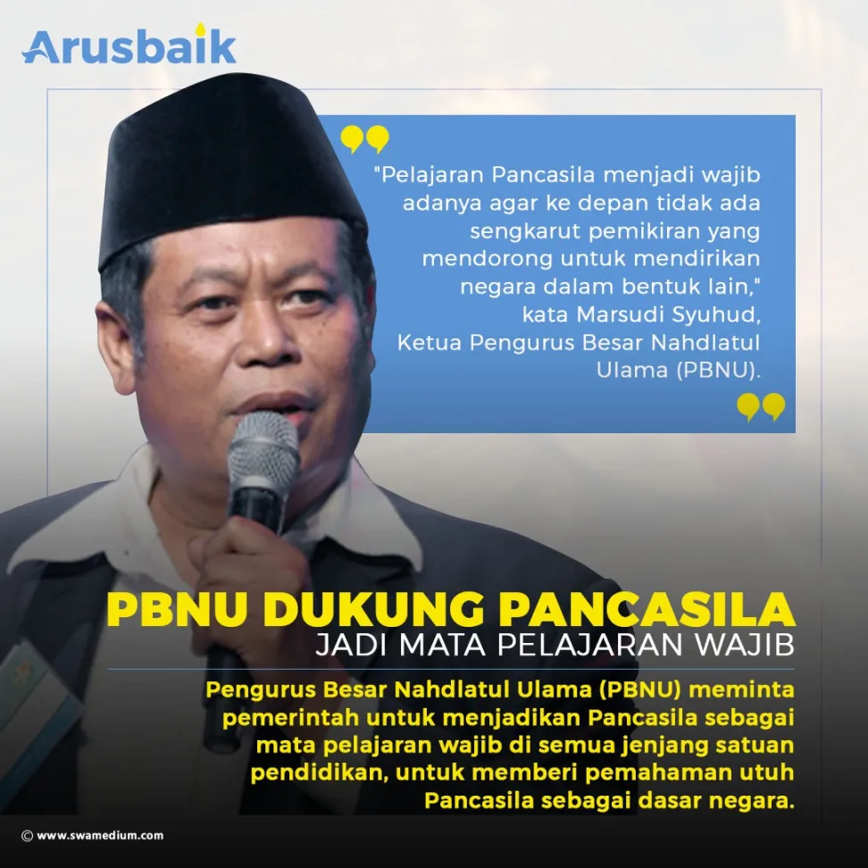 PBNU Dukung Pancasila Jadi Mata Pelajaran Wajib