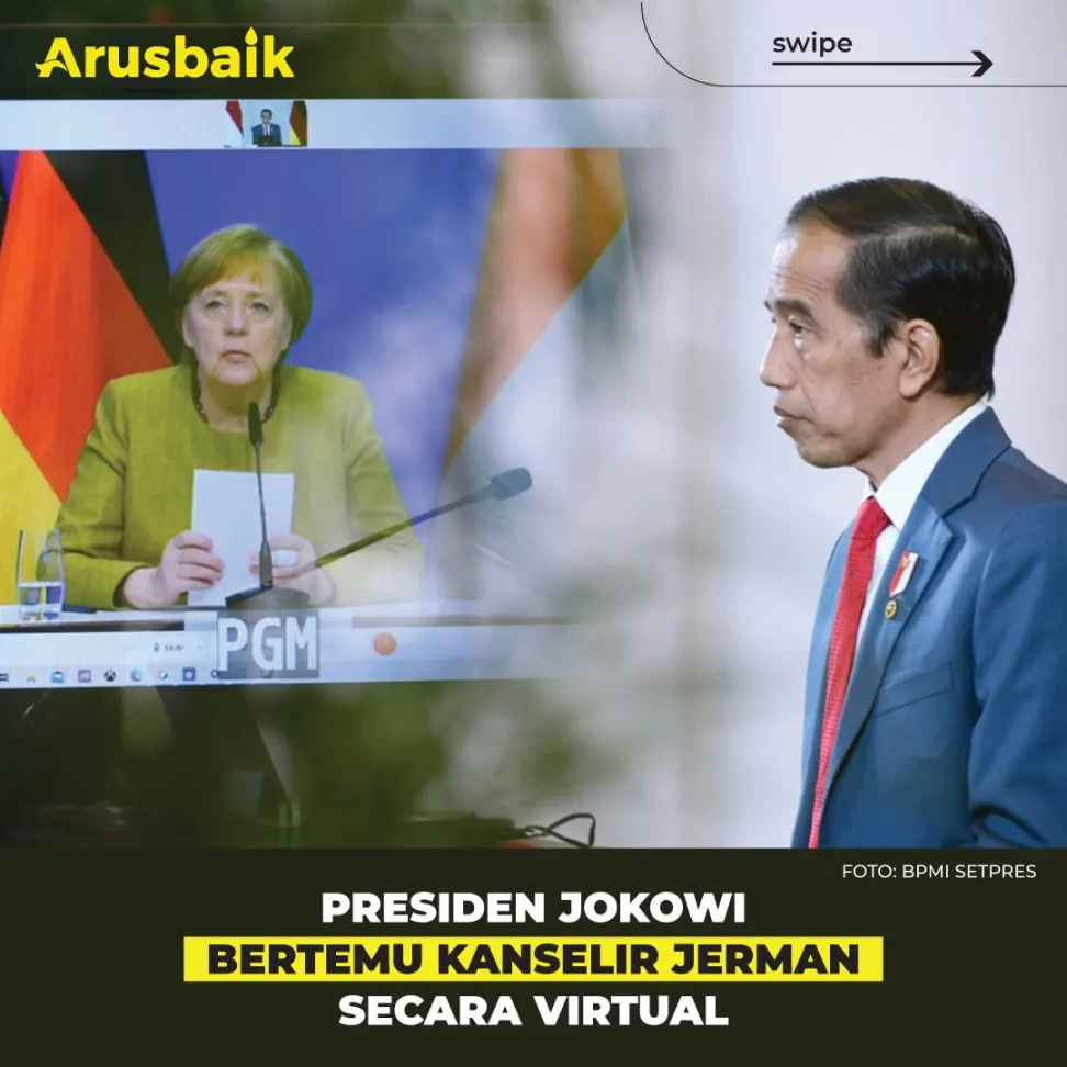 Presiden Jokowi Bertemu Kanselir Jerman Secara Virtual