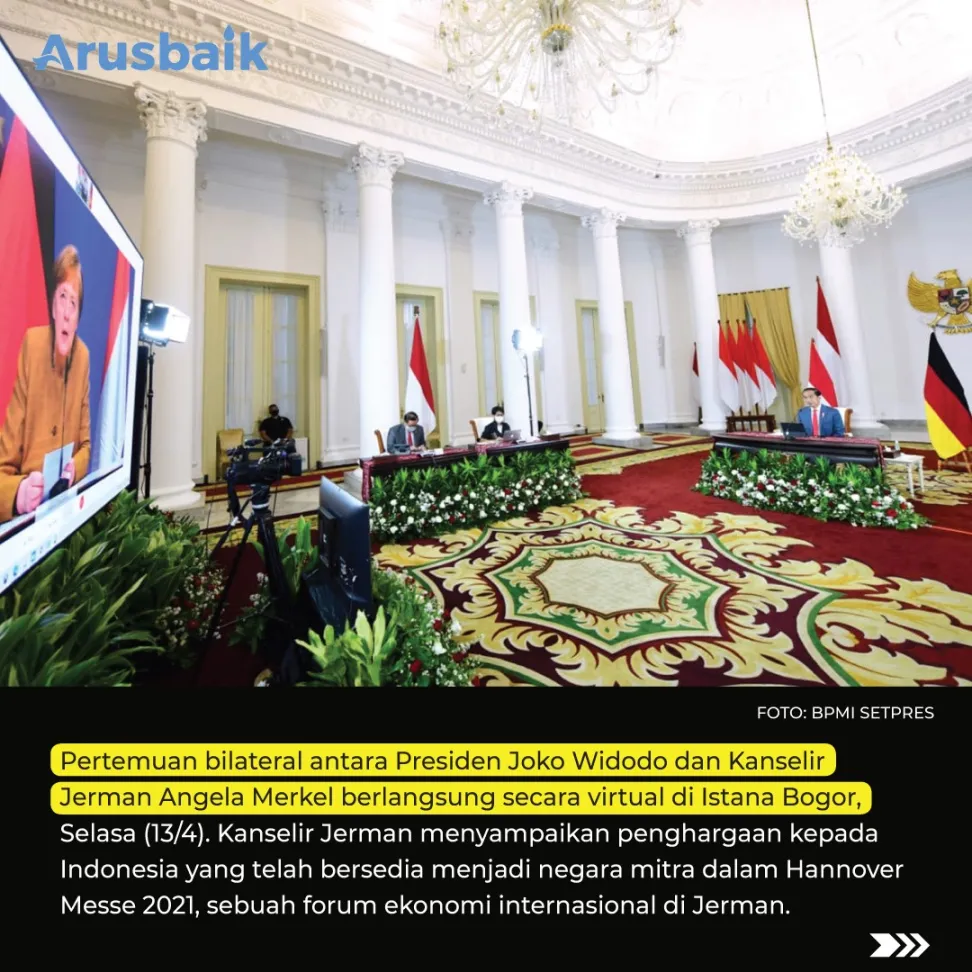 Presiden Jokowi Bertemu Kanselir Jerman Secara Virtual