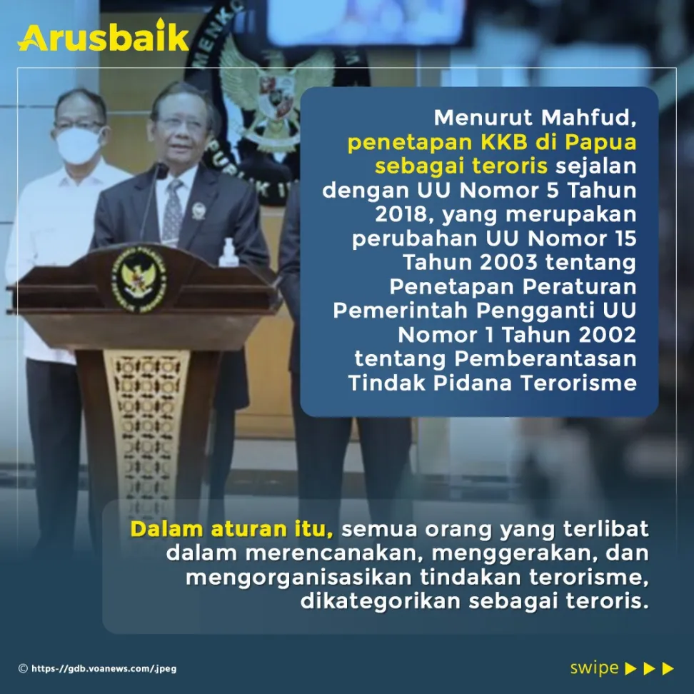 Ini Penjelasan Pemerintah Tetapkan KKB di Papua Sebagai Teroris