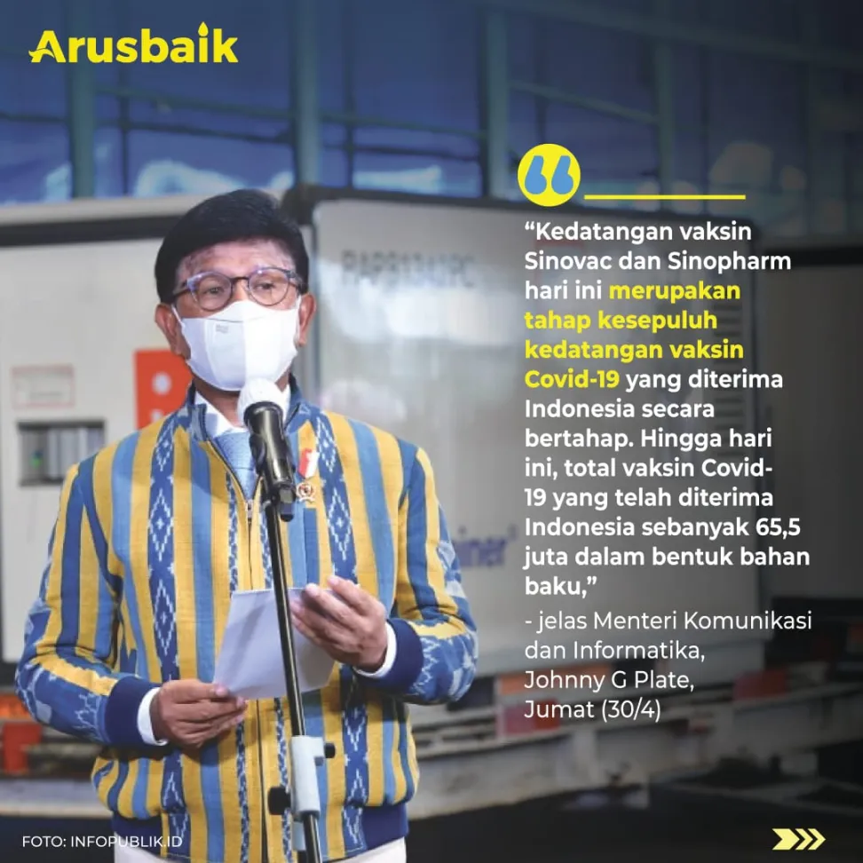 Lagi, Jutaan Vaksin Sinovac Tiba di Jakarta