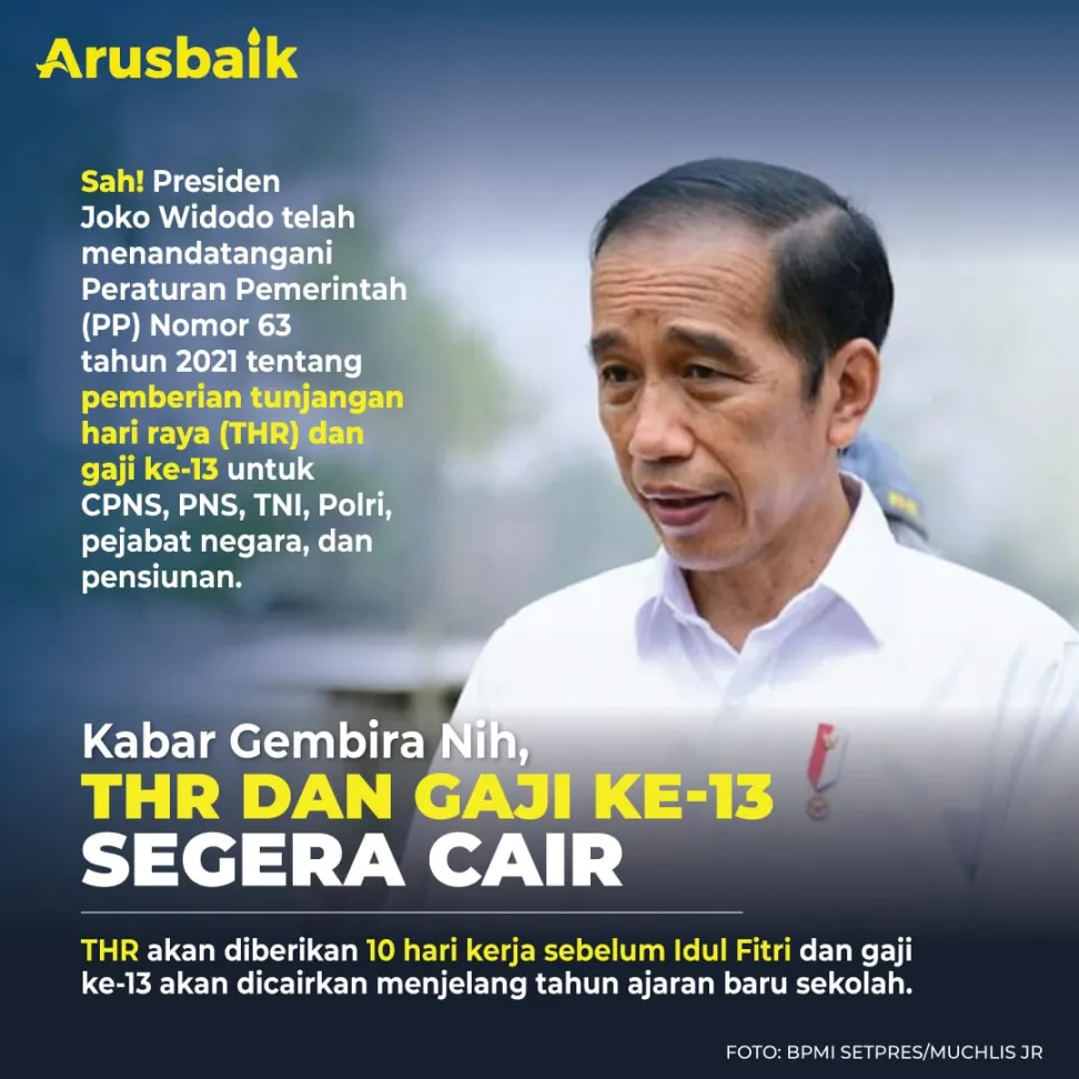 Kabar Gembira Nih, THR dan Gaji ke-13 Segera Cair