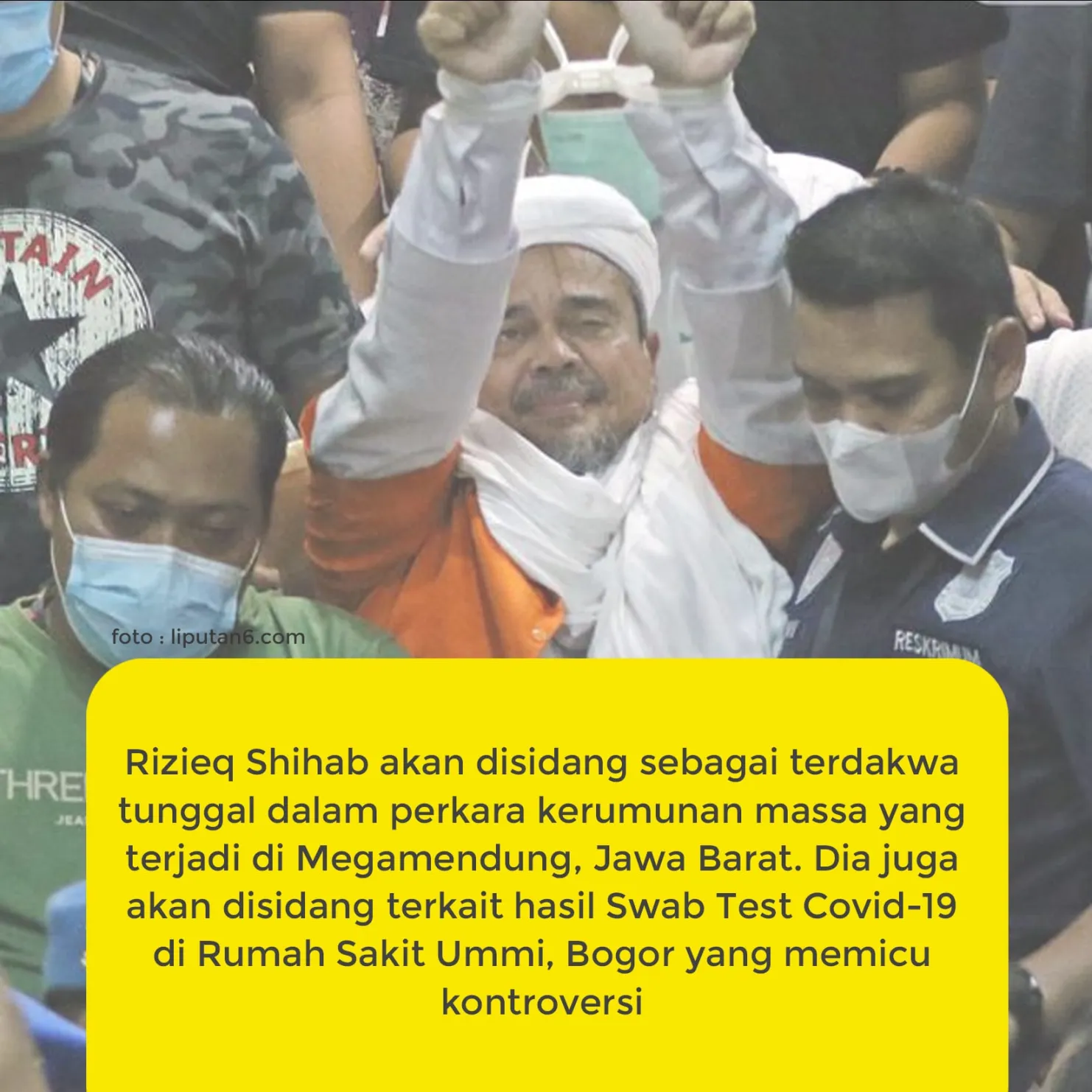 Rizieq Shihab Akan Disidang Secara Virtual